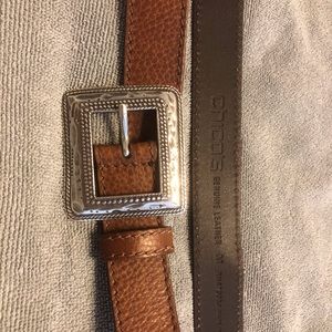 Chico’s Brown Leather Belt Size M